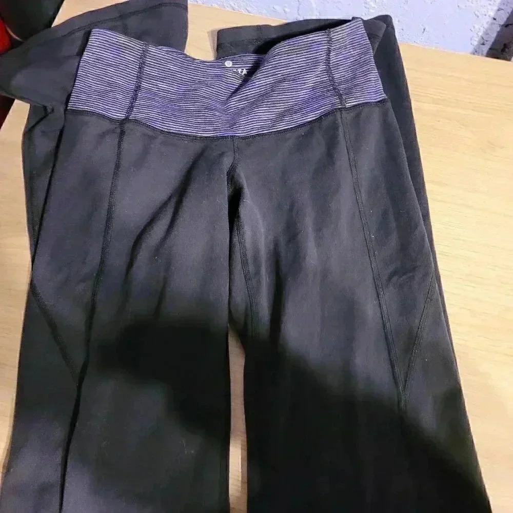 Athleta Yoga Pants with purple band XXS